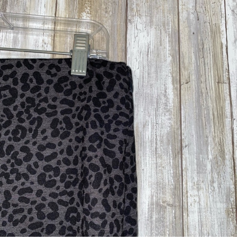 Ann Taylor Leopard Stretch High Rise Straight Leg Pants - Picture 2 of 5